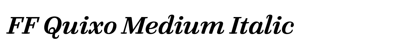FF Quixo Medium Italic